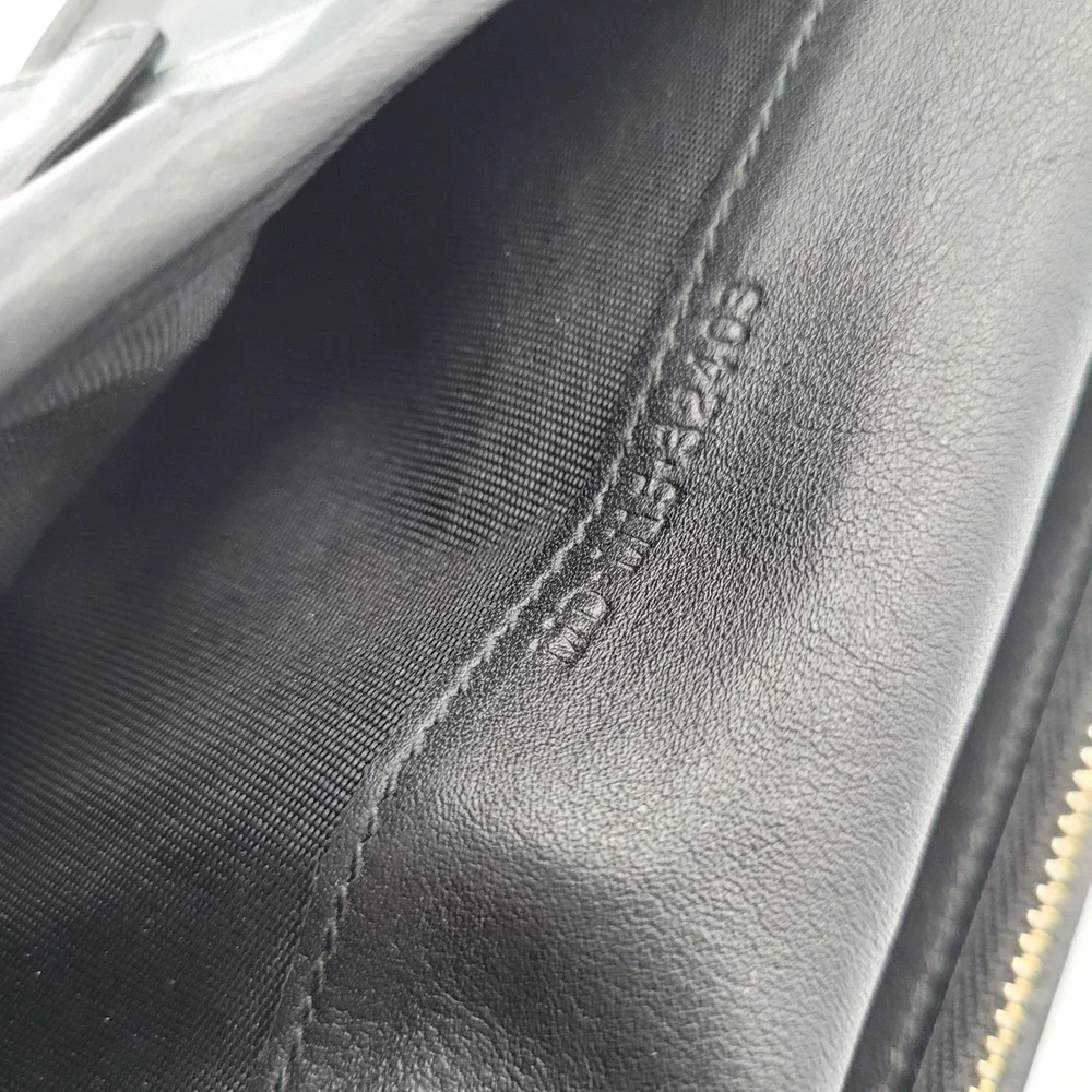 BVLGARI B.zero1 Black Leather Long Wallet Gold Logo MD-M15-32403 Italy